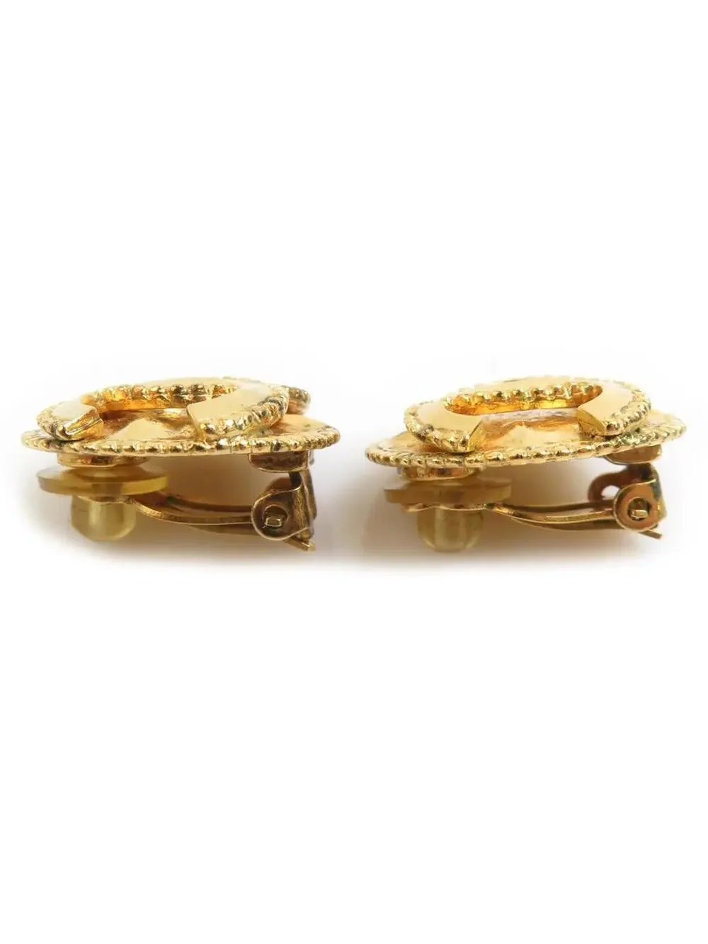 Auth Chanel Vintage Cc Logo Clip On #302845C34B